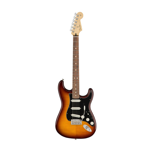 [PREORDER] Fender Player Plus Top Stratocaster Electric Guitar, Pau Ferro FB, Tobacco Sunburst