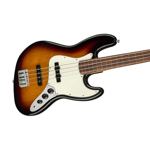 [PREORDER 2 WEEKS] Fender Player Fretless Jazz Bass Guitar, Pau Ferro FB, 3-Tone Sunburst