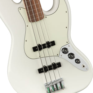 [PREORDER 2 WEEKS] Fender Player Jazz Bass Fretless Bass Guitar. Pau Ferro FB, Polar White