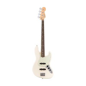 Fender American Professional Jazz Bass Guitar, Rosewood FB, Olympic White