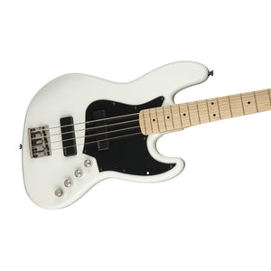 Squier Contemporary Active Jazz Bass HH Guitar, Maple FB, Flat White