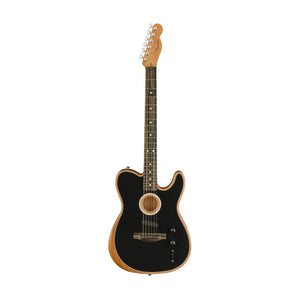 [PREORDER 2 WEEKS] Fender American Acoustasonic Telecaster Guitar w/Bag, Ebony FB, Black