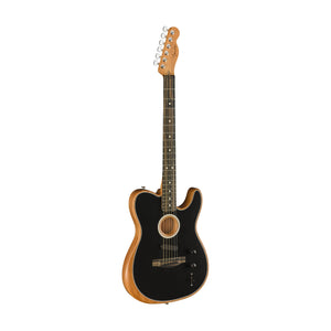 [PREORDER 2 WEEKS] Fender American Acoustasonic Telecaster Guitar w/Bag, Ebony FB, Black