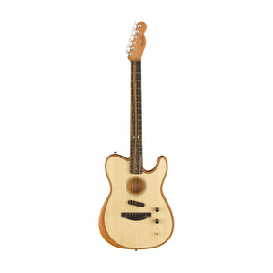 [PREORDER 2 WEEKS] Fender American Acoustasonic Telecaster Guitar w/Bag, Ebony, FB, Natural