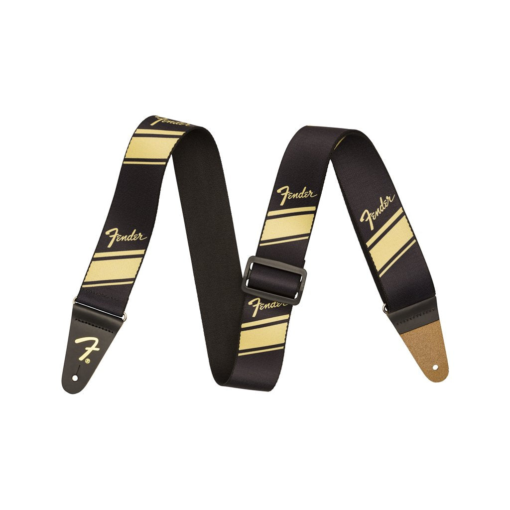 Fender Nylon Competition Stripe 2inch Guitar Strap, Gold