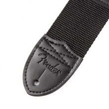 Fender 2inch Black Poly Strap, Black w/ Yellow Fender Logo