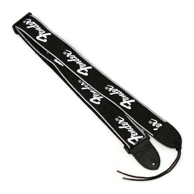 Fender 2 inch Woven Guitar Strap, Silver/Black