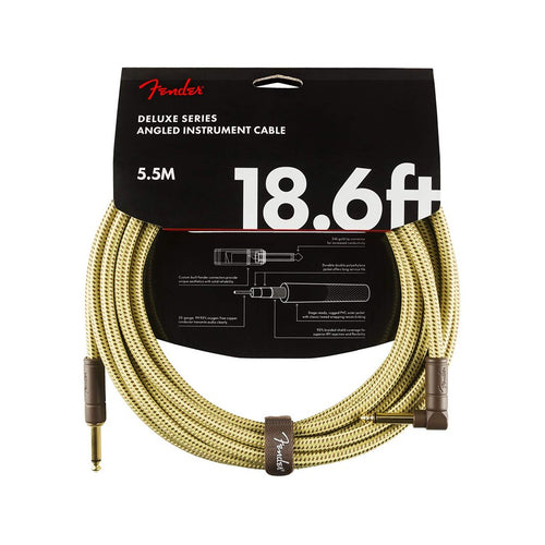 Fender Custom Shop Angled Instrument Cable 18.6ft, Tweed