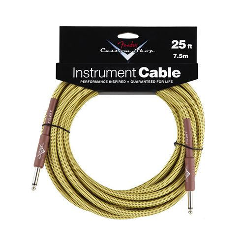 Fender Custom Shop Performance Series 25ft Instrument Cable, Tweed