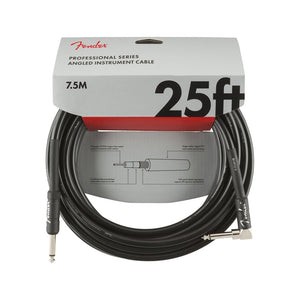 Fender Professional Series Angled Instrument Cable, 25ft, Black