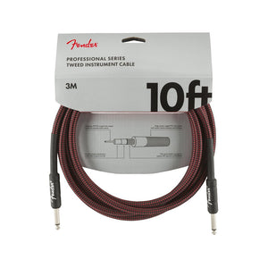 Fender Professional Series Instrument Cable, 10ft, Red Tweed