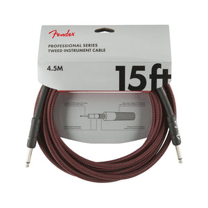 Fender Professional Series Instrument Cable, 15ft, Red Tweed