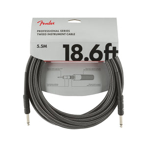 Fender Professional Series Instrument Cable, 18.6ft, Grey Tweed