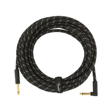 Fender Deluxe Series Angled Instrument Cable, 25ft, Black Tweed