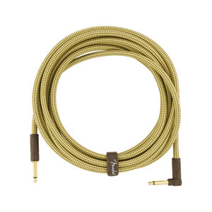Fender Deluxe Series Angled Instrument Cable, 18.6ft, Tweed