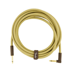 Fender Deluxe Series Angled Instrument Cable. 15ft, Tweed