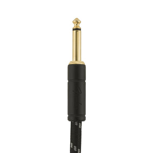 Fender Deluxe Series Angled Instrument Cable, 10ft, Black Tweed