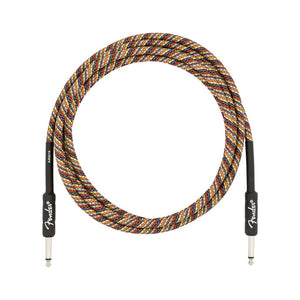 Fender Festival Hemp Straight Instrument Cable, 10ft, Pure Hemp, Rainbow