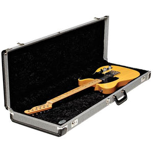 Fender Deluxe Strat/Tele Guitar Case, Black Tweed