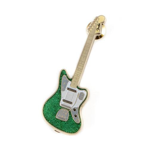 Fender Jaguar Pin, Green Glitter