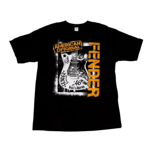 Fender Spraypaint Graffiti Men T-Shirt, Black
