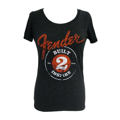 Fender Built 2 Inspire Ladies T-Shirt, Black