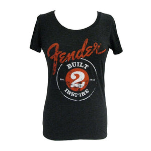 Fender Built 2 Inspire Ladies T-Shirt, Black
