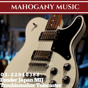 Fender Japan MIJ Troublemaker Telecaster Electric Guitar RW FB, Arctic White