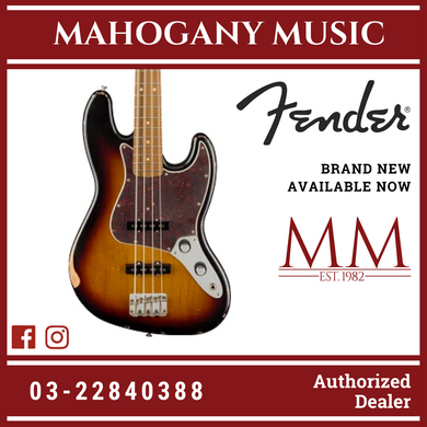 Fender 60th Anniversary Road Worn 60s Jazz Bass Guitar, 3-Colour Sunburst
