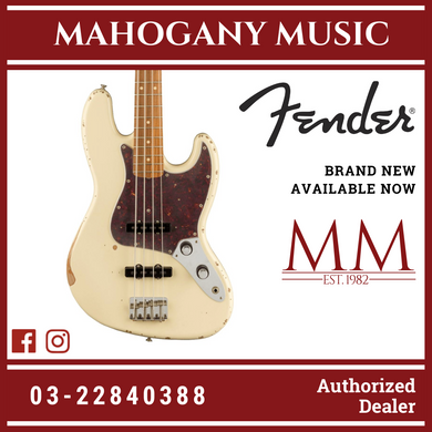 Fender 60th Anniversary Road Worn 60s Jazz Bass Guitar, Olympic White