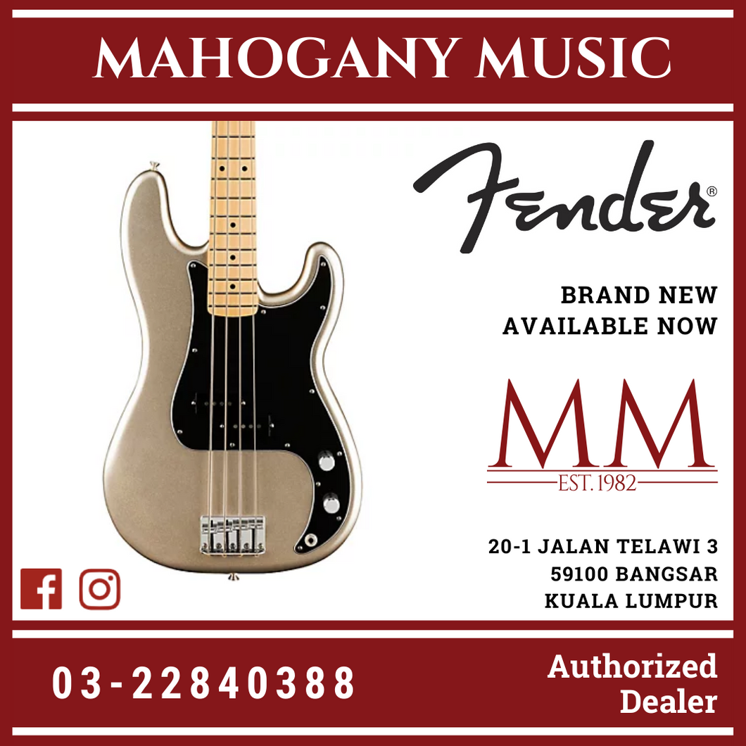 Fender 75th Anniversary Precision Bass Guitar, Maple FB, Diamond Anniversary