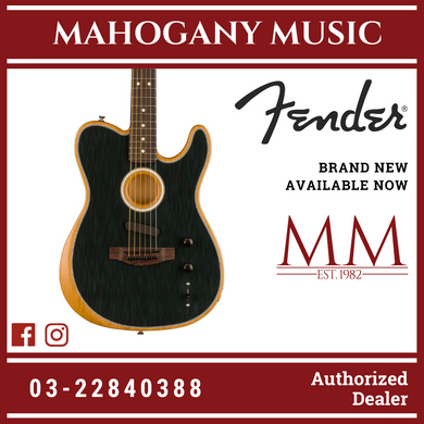 Fender Acoustasonic Player Telecaster Electric Guitar, Brushed Black