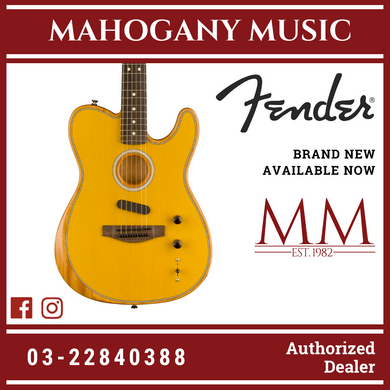 Fender Acoustasonic Player Telecaster Electric Guitar, Butterscotch Blonde