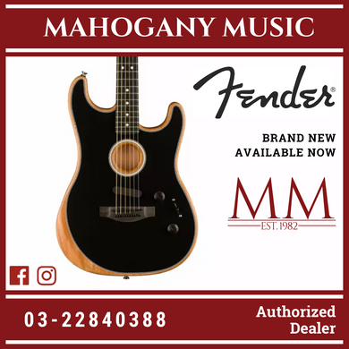 Fender American Acoustasonic Stratocaster w/Bag, Black