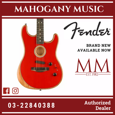 Fender American Acoustasonic Stratocaster w/Bag, Dakota Red