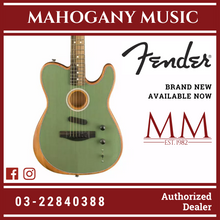 Fender American Acoustasonic Telecaster Guitar w/Bag, Ebony FB, Seafoam Green