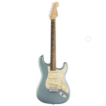 Fender American Elite Stratocaster Electric Guitar, Ebony FB, Satin Ice Blue Metallic