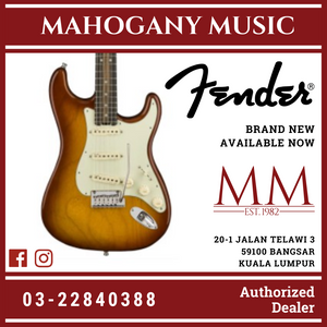Fender American Elite Stratocaster Electric Guitar, Ebony FB, Tobacco Sunburst