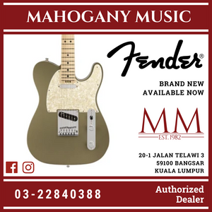 Fender American Elite Telecaster Electric Guitar Maple FB, Satin Jade Blue Metallic