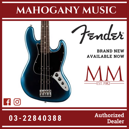 Fender American Limited Edition Professional II Jazz Bass Electric Guitar, RW FB, Dark Night