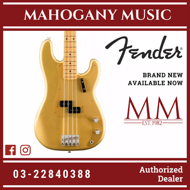 Fender American Original 50s Precision Bass Guitar, Maple FB, Aztec Gold