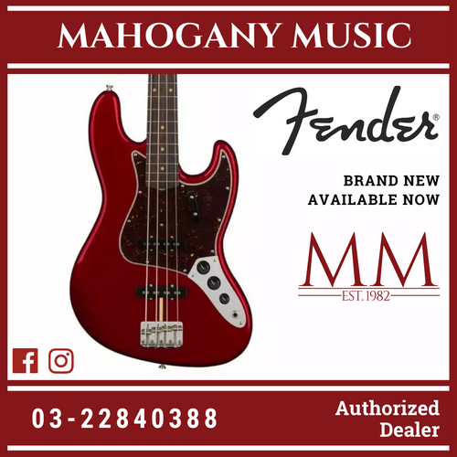 Fender American Original 60s Jazz Bass Guitar, Rosewood FB, Candy Apple Red