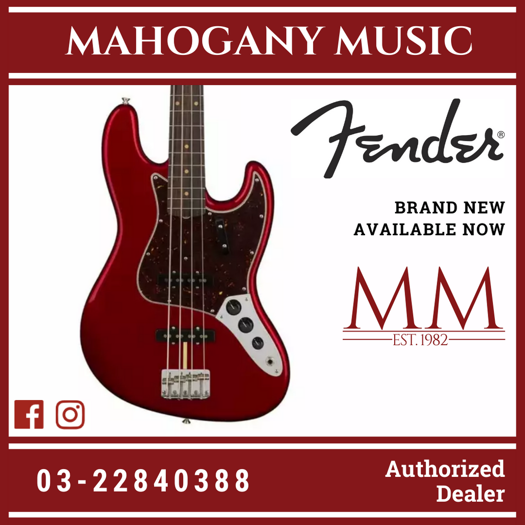 Fender American Original 60s Jazz Bass Guitar, Rosewood FB, Candy Apple Red