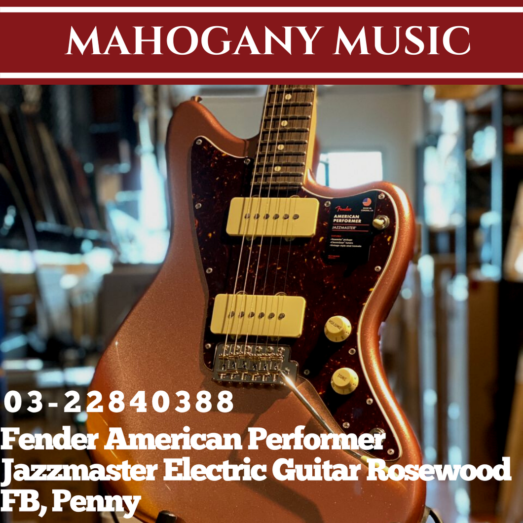 Fender American Performer Jazzmaster Electric Guitar Rosewood FB, Penny