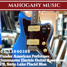 Fender American Performer Jazzmaster Electric Guitar Rosewood FB, Satin Lake Placid Blue