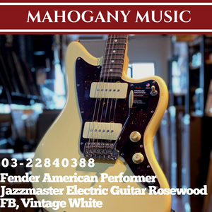 Fender American Performer Jazzmaster Electric Guitar Rosewood FB, Vintage White