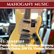 Fender American Performer Mustang Electric Guitar, RW FB, Vintage White