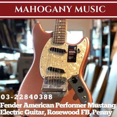 Fender American Performer Mustang Electric Guitar, Rosewood FB, Penny