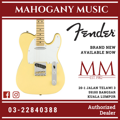 Fender American Performer Telecaster Electric Guitar, Maple FB, Vintage White
