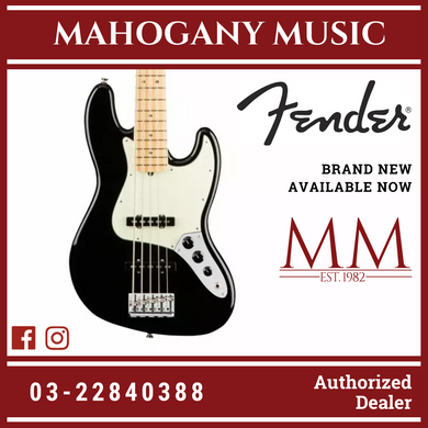 Fender American Professional 5-String Jazz Bass Guitar, Maple FB, Black